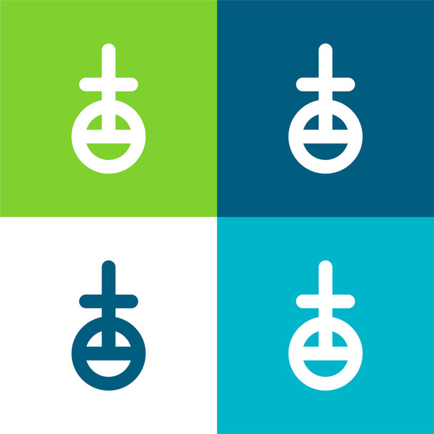Astrologický znak Byt čtyři barvy minimální ikona nastavena - Vektor, obrázek