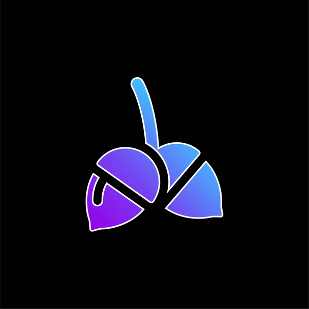 Acorn azul gradiente vector icono - Vector, imagen