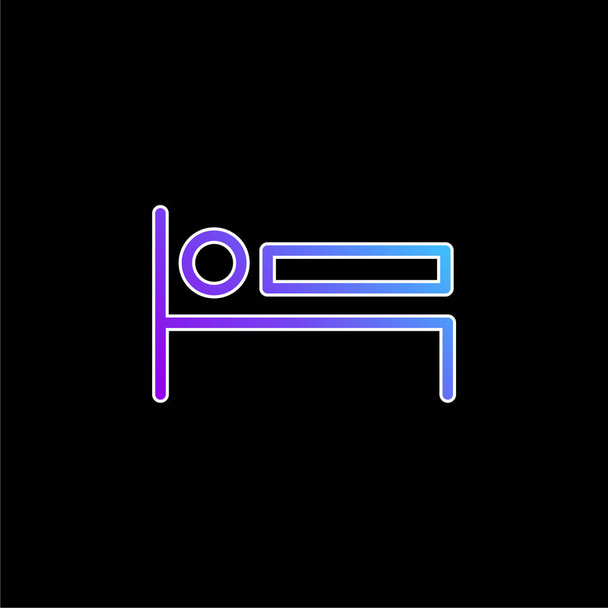 Κρεβάτι σύμβολο μπλε κλίση διάνυσμα - Διάνυσμα, εικόνα
