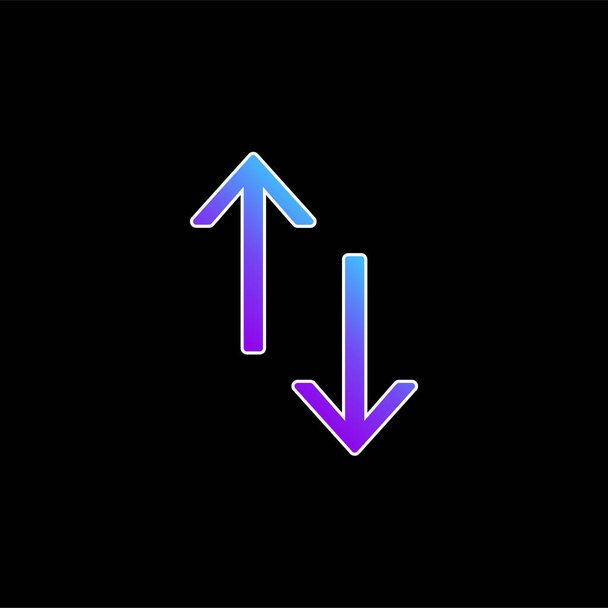 Flechas azul gradiente vector icono - Vector, imagen