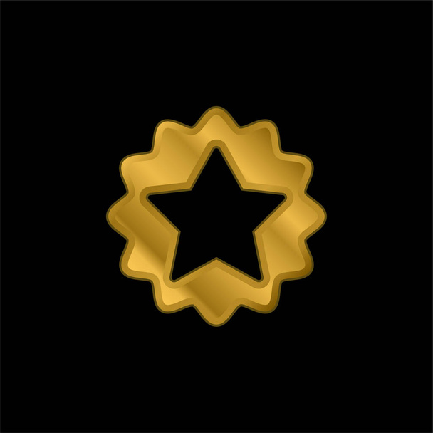 Prijs verguld metalic icoon of logo vector - Vector, afbeelding