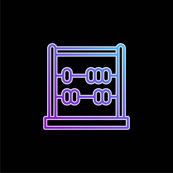 Abacus Con Stand icono de vector de gradiente azul - Vector, Imagen