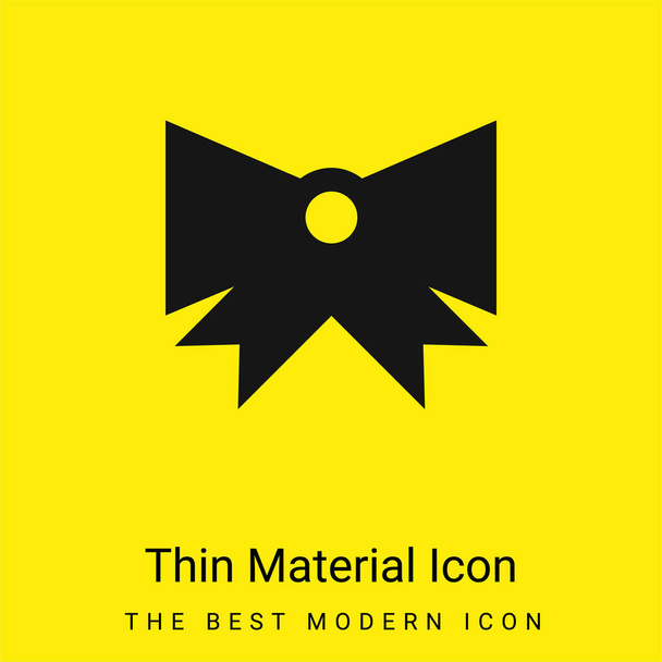 Bow Tie minimální jasně žlutý materiál ikona - Vektor, obrázek