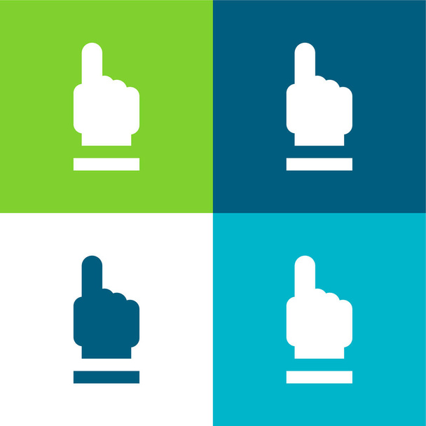 Poproś Flat cztery kolory minimalny zestaw ikon - Wektor, obraz