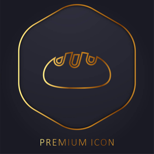 Bread golden line premium logo or icon - Vector, Image