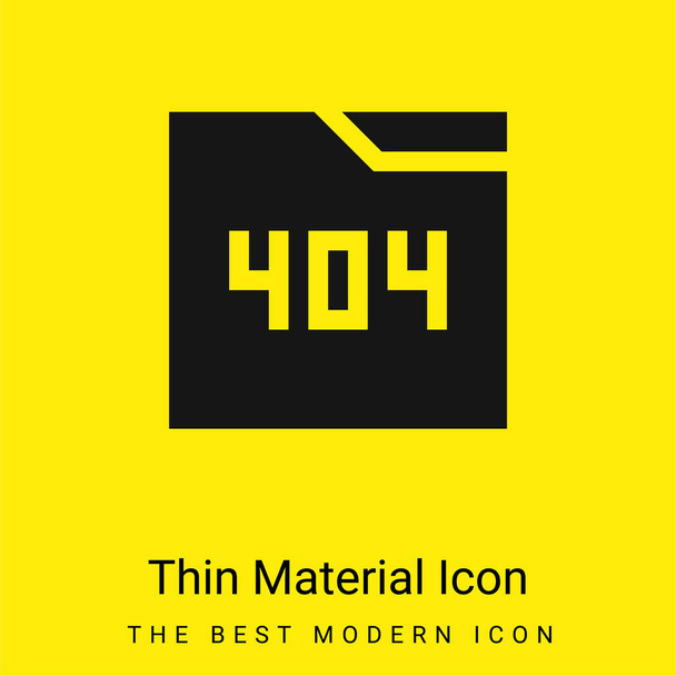404 minimal bright yellow material icon - Vector, Image