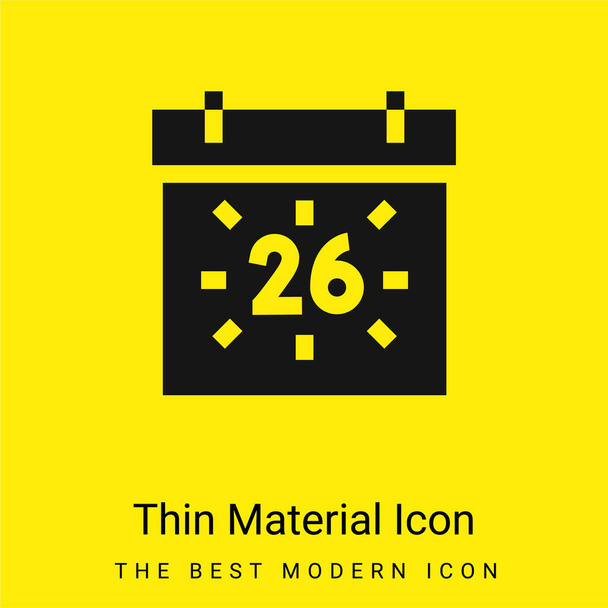 Australia Day minimal bright yellow material icon - Vector, Image
