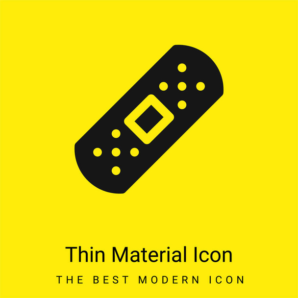 Band Aid minimální jasně žlutý materiál ikona - Vektor, obrázek