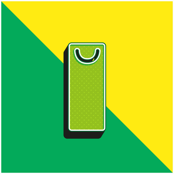 Borsa Logo icona vettoriale 3d moderna verde e gialla - Vettoriali, immagini