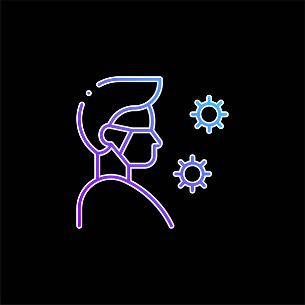 Иконка антивирусного синего градиента - Вектор,изображение