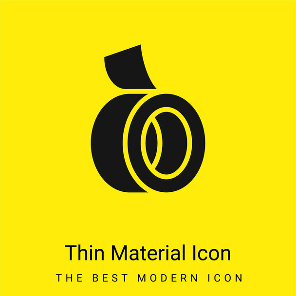 Cinta adhesiva icono de material amarillo brillante mínimo - Vector, imagen