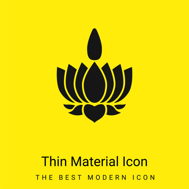 Айяважи минимальная ярко-желтая икона материала - Вектор,изображение