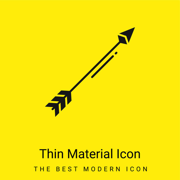 Arrow minimal bright yellow material icon - Vector, Image