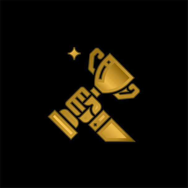 Nagrodzony złoty metaliczny wektor ikony lub logo - Wektor, obraz