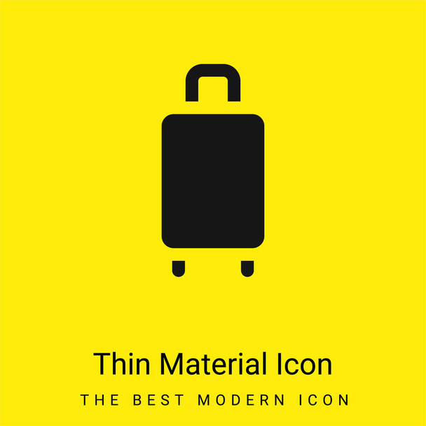 Icône matérielle jaune vif minimale bagage - Vecteur, image