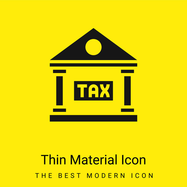 Banco mínimo ícone material amarelo brilhante - Vetor, Imagem