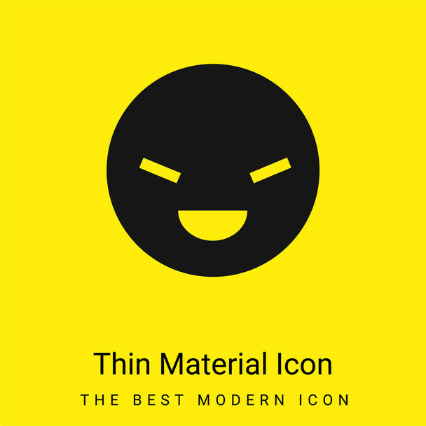 Klop minimaal fel geel materiaal icoon - Vector, afbeelding