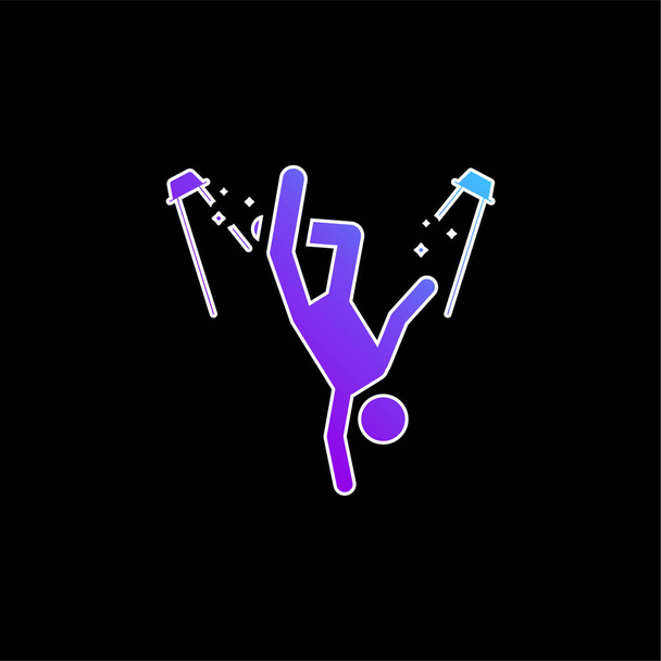 Break Dance blue gradient vector icon - Vektor, obrázek