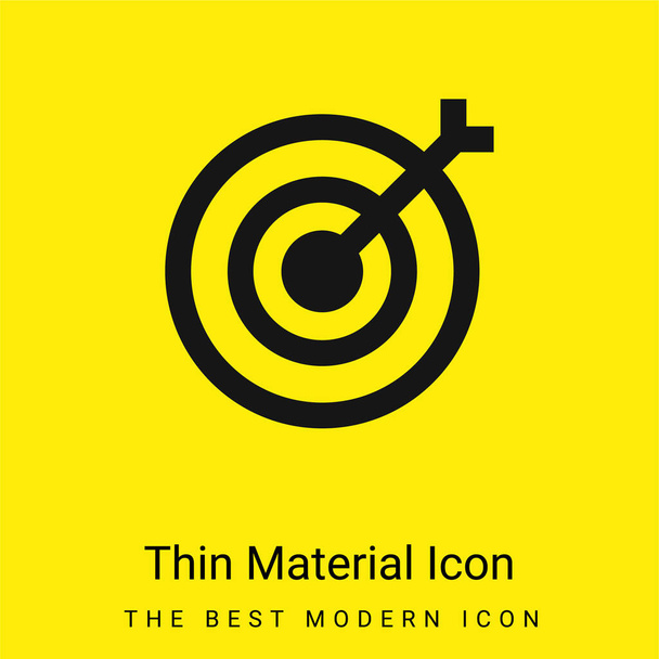 Boogschieten minimale helder geel materiaal icoon - Vector, afbeelding
