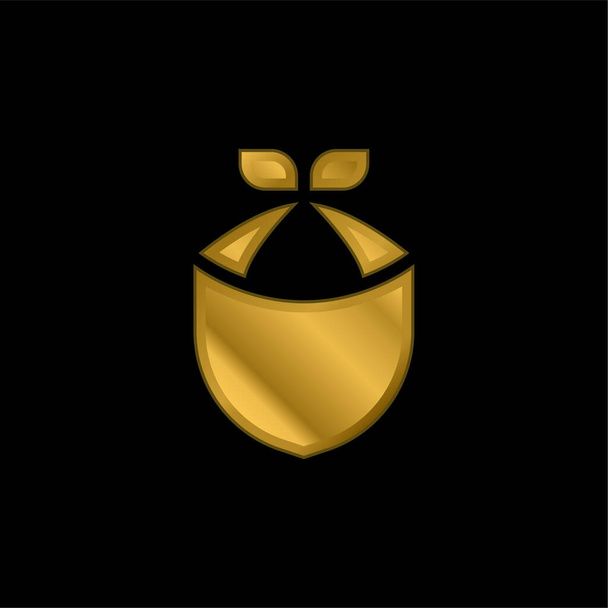 Bandana złocona metaliczna ikona lub wektor logo - Wektor, obraz