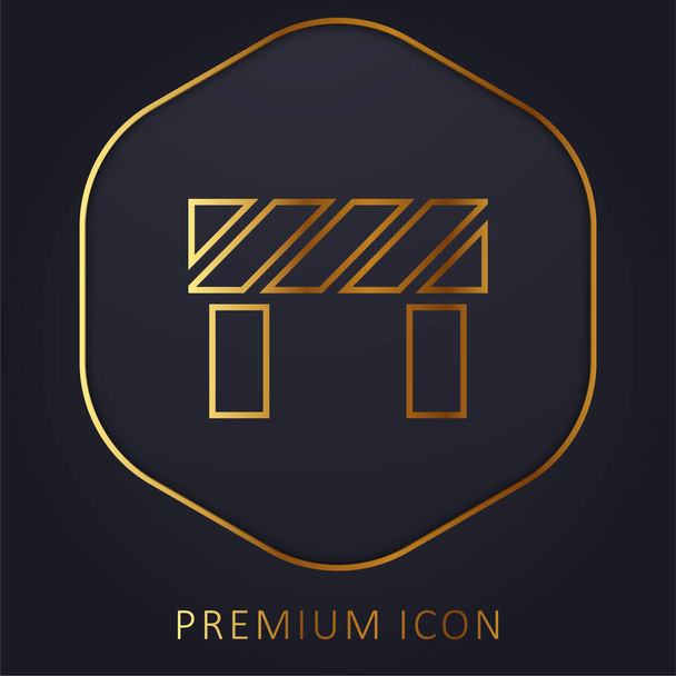 Barriere goldene Linie Premium-Logo oder Symbol - Vektor, Bild
