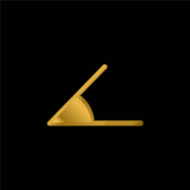 Angolo oro placcato icona metallica o logo vettoriale - Vettoriali, immagini
