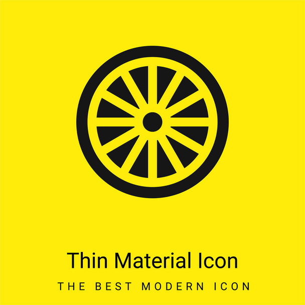 Ashoka icona materiale giallo brillante minimo - Vettoriali, immagini
