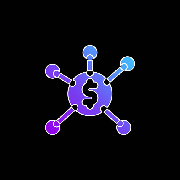 Banking blue gradient vector icon - Vector, Image