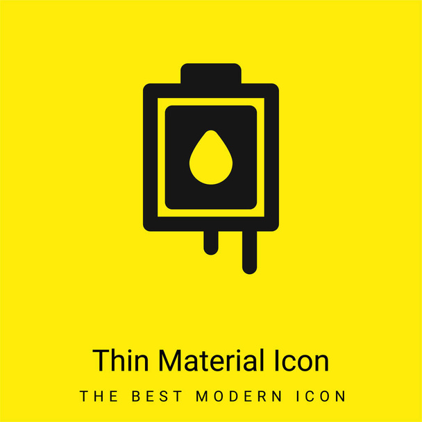 Krev minimální jasně žlutý materiál ikona - Vektor, obrázek