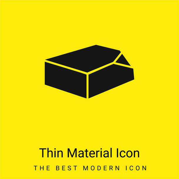 Herramienta de organización de caja mínimo icono de material amarillo brillante - Vector, Imagen
