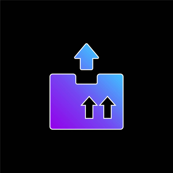 Casella blu gradiente vettoriale icona - Vettoriali, immagini