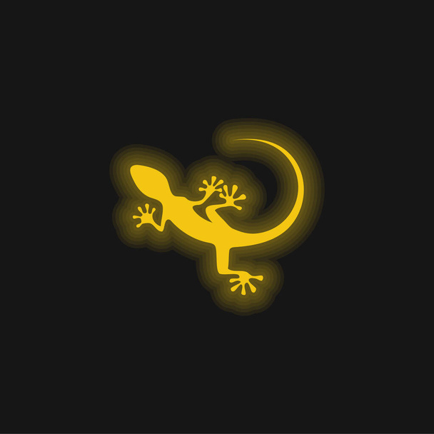 Tiergelb leuchtendes Neon-Symbol - Vektor, Bild
