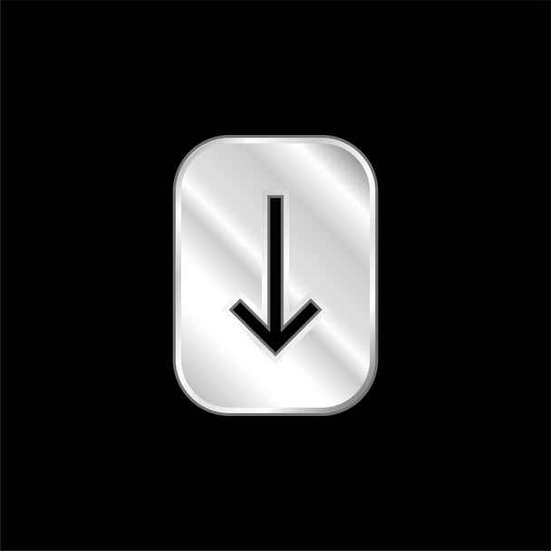 Arrow prata banhado ícone metálico - Vetor, Imagem
