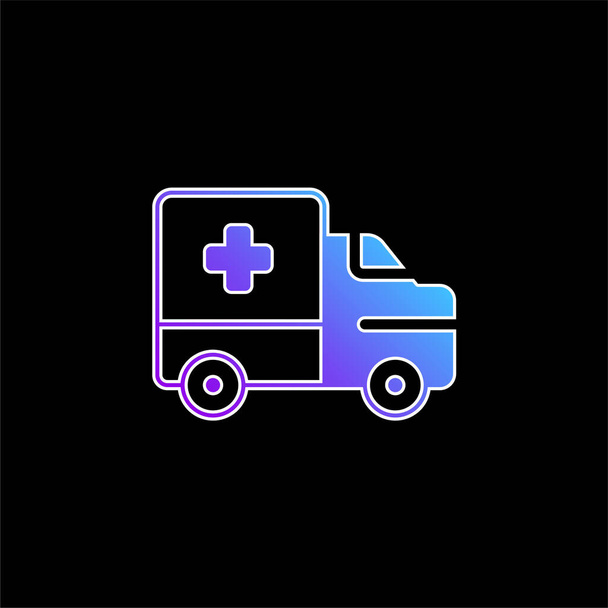 Icône vectorielle dégradé bleu Ambulance - Vecteur, image