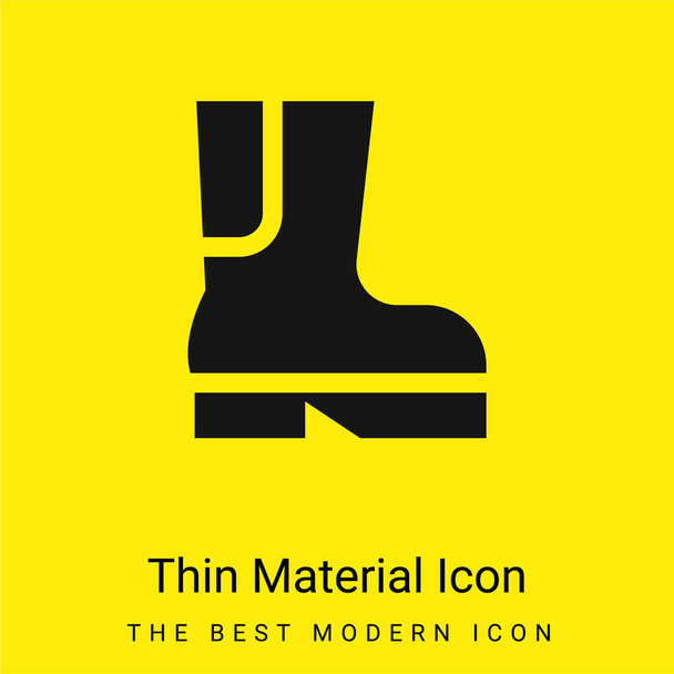 Botte minimale jaune vif icône matérielle - Vecteur, image
