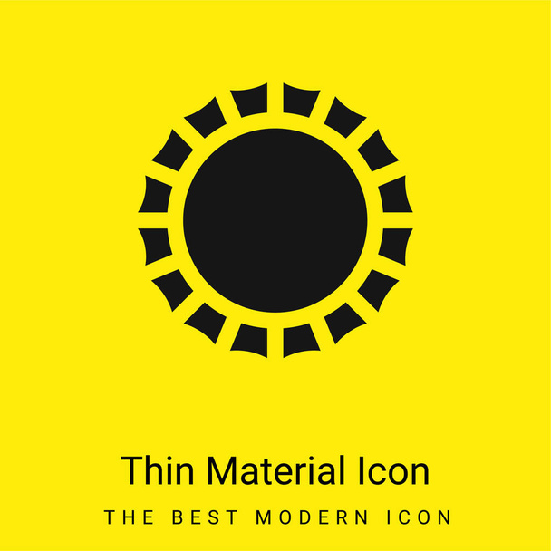 Bottle Cap minimal bright yellow material icon - Vector, Image