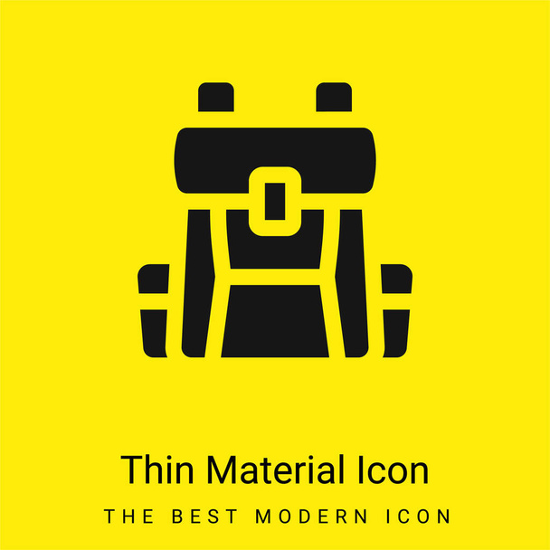 バックパック最小明るい黄色素材アイコン - ベクター画像