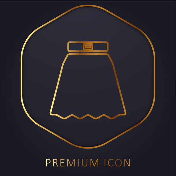Grande jupe ligne d'or logo premium ou icône - Vecteur, image