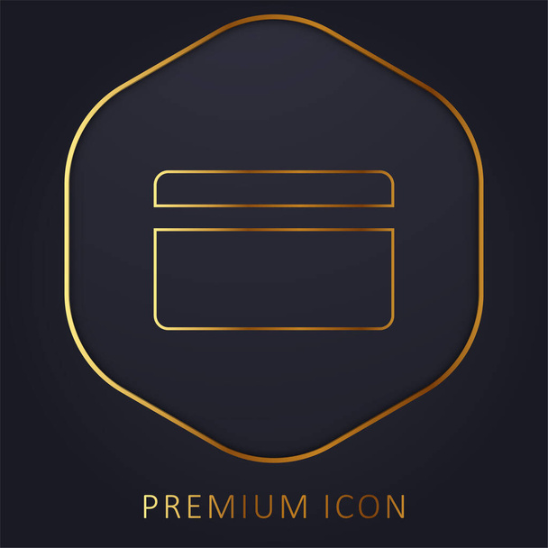 Bankkártya arany vonal prémium logó vagy ikon - Vektor, kép