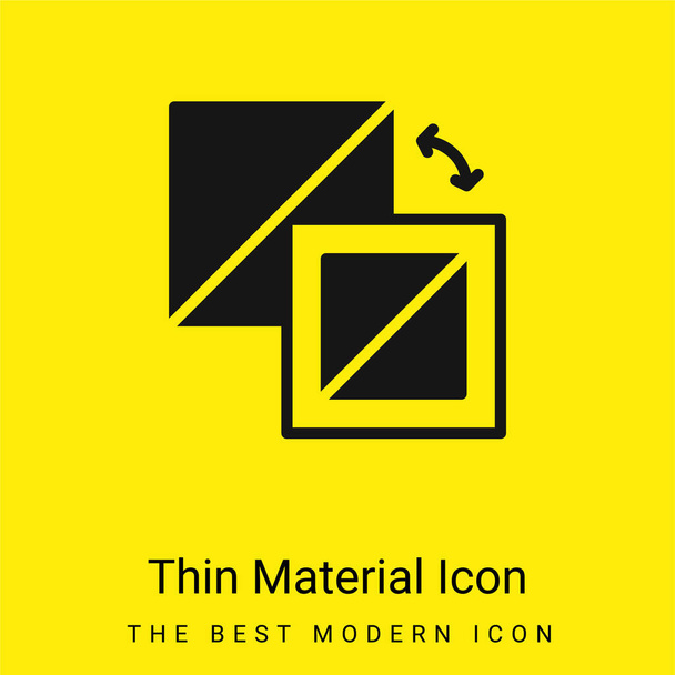 Fond minimal jaune vif icône matérielle - Vecteur, image