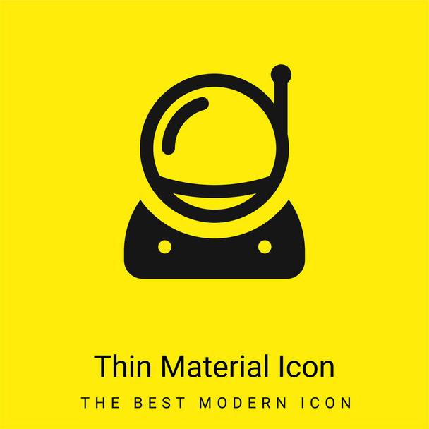 Astronaut minimal bright yellow material icon - Vector, Image