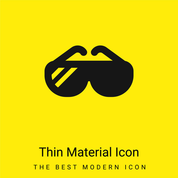 Big Sunglasses minimal bright yellow material icon - Vector, Image