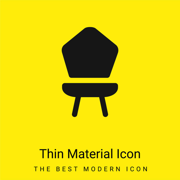 Baby Chair icona minimale materiale giallo brillante - Vettoriali, immagini