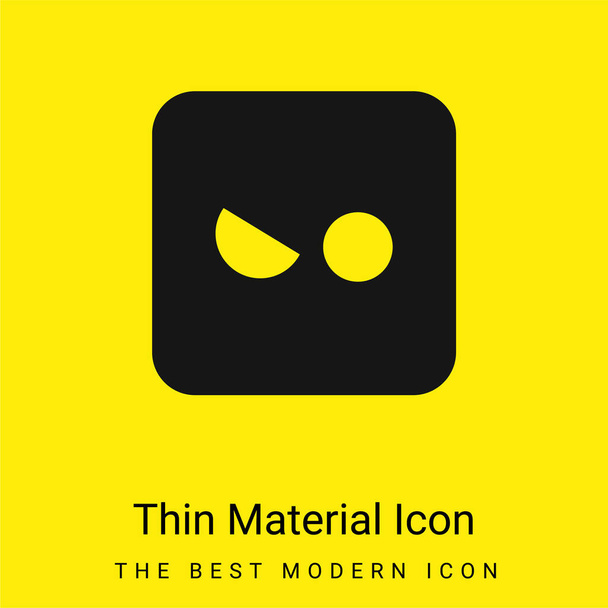 Angry minimal fényes sárga anyag ikon - Vektor, kép