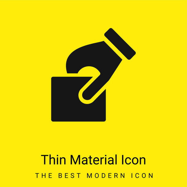 Hlasovací lístek minimální jasně žlutý materiál ikona - Vektor, obrázek