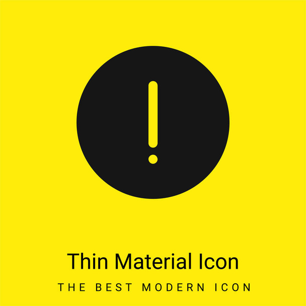 Aconselhe mínimo ícone de material amarelo brilhante - Vetor, Imagem