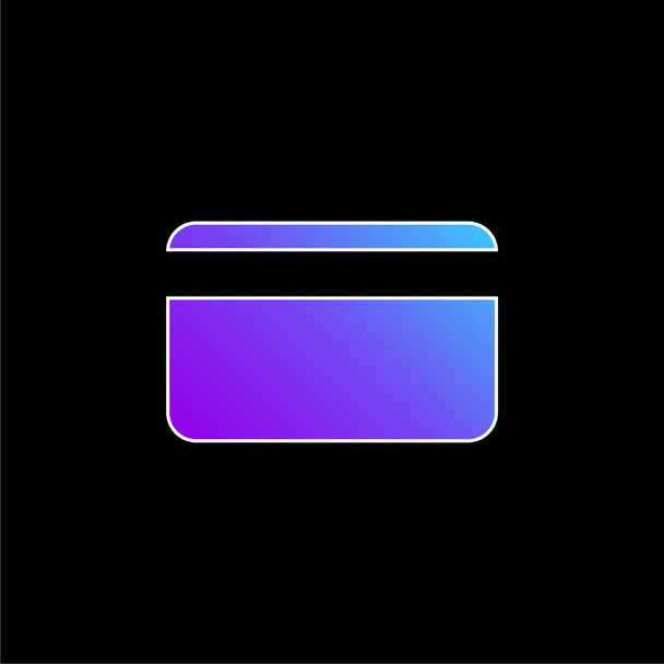 Banco tarjeta de crédito azul gradiente icono del vector - Vector, Imagen