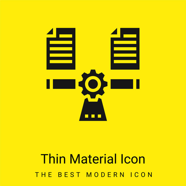 Balancing minimal bright yellow material icon - Vector, Image