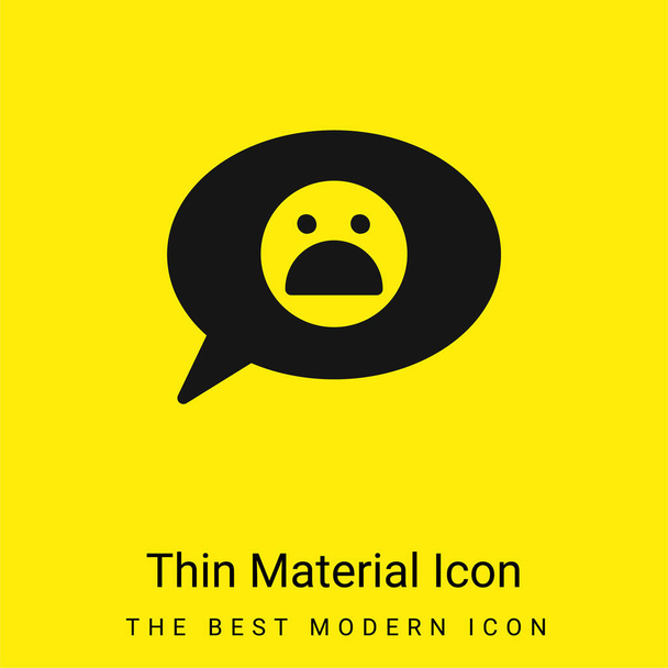 Bad Review minimális fényes sárga anyag ikon - Vektor, kép