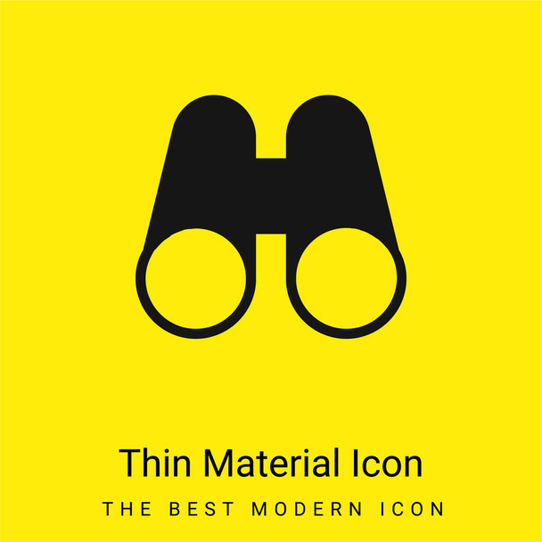 Binocolo icona minimale materiale giallo brillante - Vettoriali, immagini